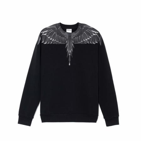 Marcelo Burlon, Icon Wings Sweatshirt Zwart, Heren, Maat:XL