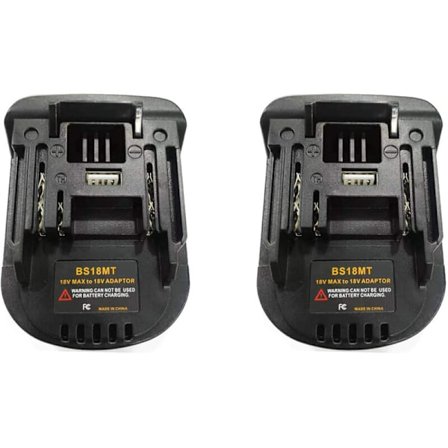 2 stk. BS18MT Batteri Adapter Konverter til 18V BAT619G/620 Konverteret til Lithium BL1860