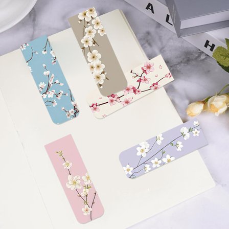 Fem magnetiske bokmerker, egnet for både menn og kvinner, et must for bokelskere, og for studenter og lærere å bruke mens de leser.