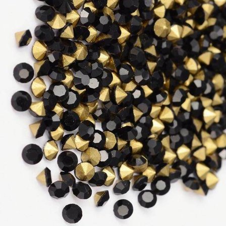 50 Koniska Swarovski kristaller för inlägg Ø 6 mm Svart