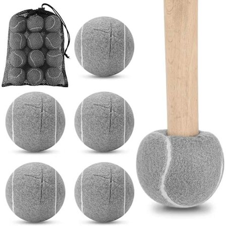 12 stk. Tennisbolde til Stolglidere Forskårne Tennisbolde Bk Tennisbold Stolben Gulvbeskyttere Tennisbold Stolfodbeskyttere med