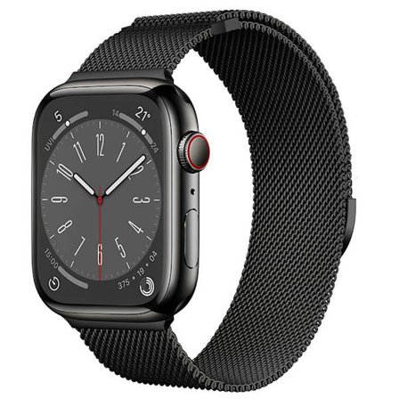 Magneettinen Milanese-teräsranneke, yhteensopiva Apple Watch -rannekkeiden kanssa, iWatch Series 10 9 8 7 6 SE 5 4 3 2 1 Ultra Black_qcx