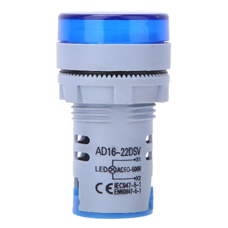 LED Indikatorlys Digital Display Voltmeter AC 60V til 500V Spændingsmåler Blå