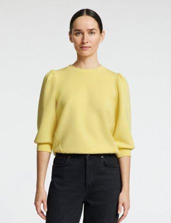 Selected Slftenny 3/4 Sweat Top Noos - Yellow - S