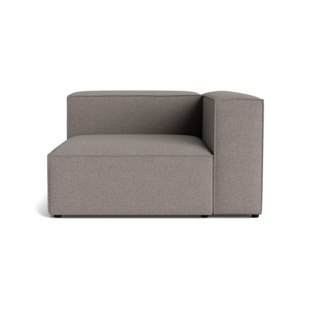 Lissabon Chaiselong Højrevendt Danubio Lysegrå Sofa - Slidstærk Kvalitets Sofa med Krydsfiner Ramme - 130x130x72cm
