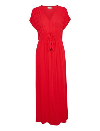 Crallie Dress Red Cream