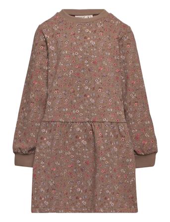 Sweat Dress Zenia Dresses & Skirts Dresses Casual Dresses Long-sleeved Casual Dresses Brown Wheat