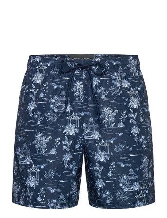 Botanical Garden Print Swimshort Blue Lyle & Scott