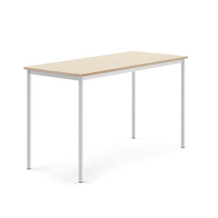 Desk BORÅS, 1600x700x900 mm, birch laminate, white
