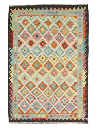 Kilim Afghan Old Style Rug Oriental Green/Brown (Wool, Afghanistan)
