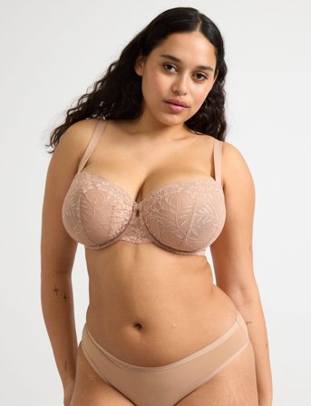 Lindex Bra Skilla Wire Nova Lace - Pink - D x 70