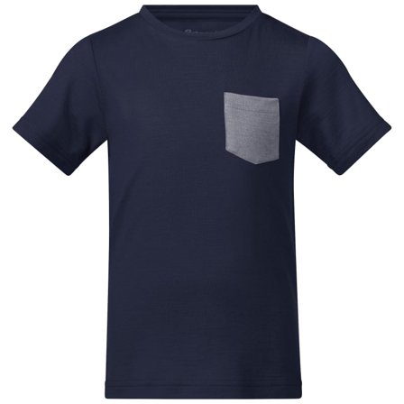 Bergans Myske Wool Youth Tee Children short-sleeved sweaters Blue 140