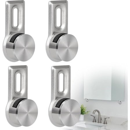 x Speil Veggfeste Speilhenger for 4-7mm Tykke Plater, Kraftig Speilhenger for Akrylglassplater