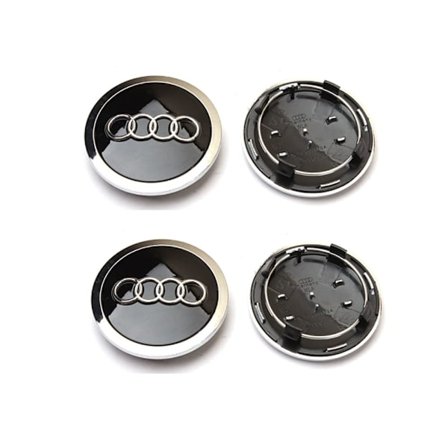 4 st Audi Bil Ytterdiameter 69mm Navkapslar, Kompatibla med A4, A4L, A6L