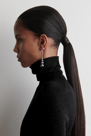 COS Women's Droplet Earrings in Silver-coloured