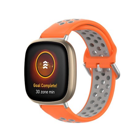 Sportarmbånd Fitbit Versa 3/Sense Orange/Grå