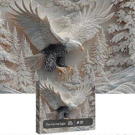Det udskårne ørne puslespil, Ørne puslespil 1000 brikker puslespil til teenagere og voksne, Ørne puslespil, Julegaver