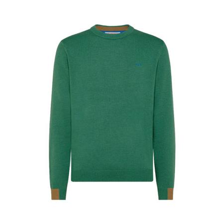 Sun68, Round-neck Knitwear Zielony, Mężczyzna, Rozmiar: L