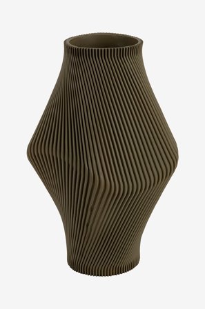 Present Time - Vase Twisted Rib Large - Grøn - Urtepotteskjulere & vaser - Fra Homeroom