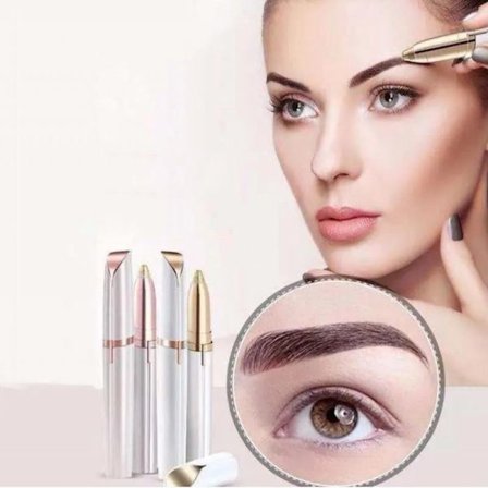 Epilator, Trimmer för Ögonbryn/ansiktshår/näshår/bikinilinje Vit Guld