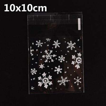 100 Stk Slikpose Småkagepakke Selvklæbende 10x10cm