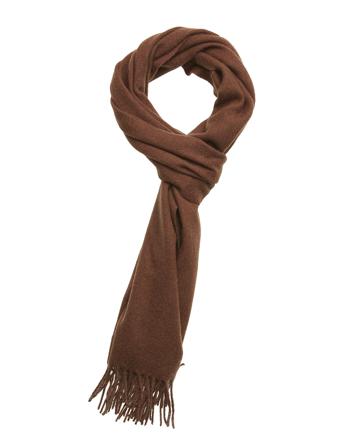 Slhtope Wool Scarf B Accessories Scarves Winter Scarves Brun Selected Homme