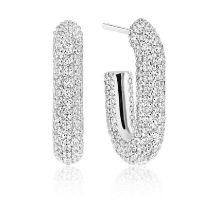 Sif Jakobs, Earrings Capri Piccolo Grijs, Dames, Maat:ONE Size,Zilver
