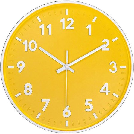 Elegant Moderne Veggklokke, 12 Tommer 3D Tall Lydløs Kvarts Batteridrevet Veggklokker (FMY)