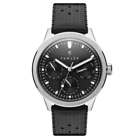 Fausto | Black Stainless Steel Calendar Watch for Men - Wrist watches