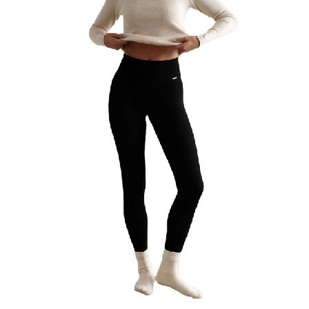 aim'n Ribbed Wool Leggings Underdelar Dam Svart M