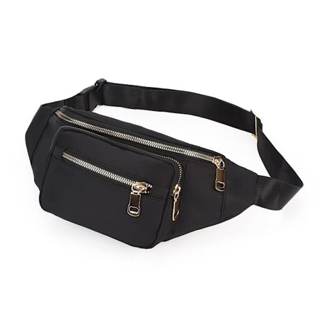 Midjebelte for menn og kvinner, vanntett, stor kapasitet, 4 lommer, pengebelte