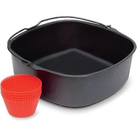 Airfryer Nonstick, Silikon Ovnstilbehør 7 "