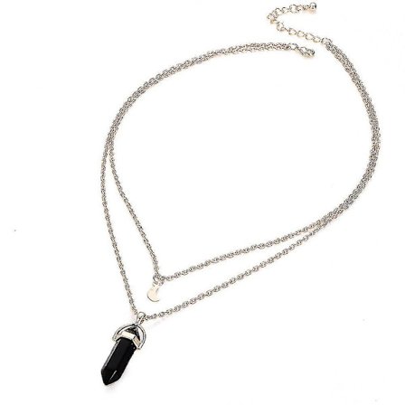 Naisten monikerroksinen epäsäännöllinen kristalliopalit riipuskaulakoru choker-ketju