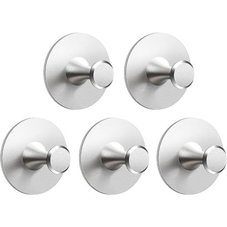 5 stk håndklekroker, selvklebende rustfritt stål krok, for bad