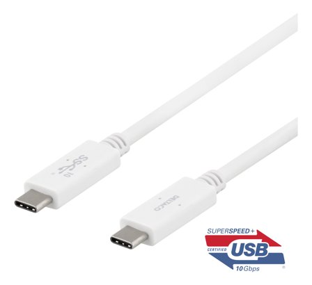 Deltaco USB type C-kabel - USB-C til USB-C - 50 cm