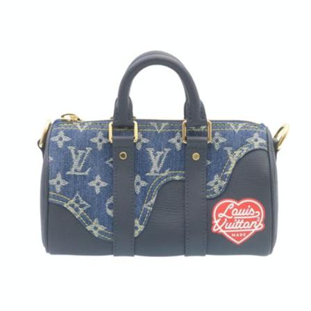Louis Vuitton Vintage, Pre-owned Canvas Keepall Blauw, Dames, Maat:ONE Size