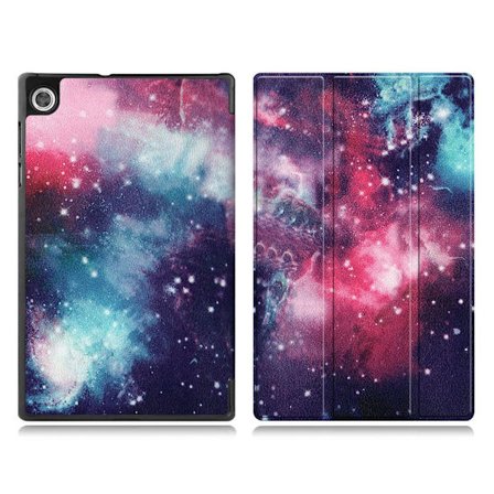 Lenovo Tab M10 HD Gen 2 flipfodral i läder med trefaldigt mönster - Stjärnklar Himmel