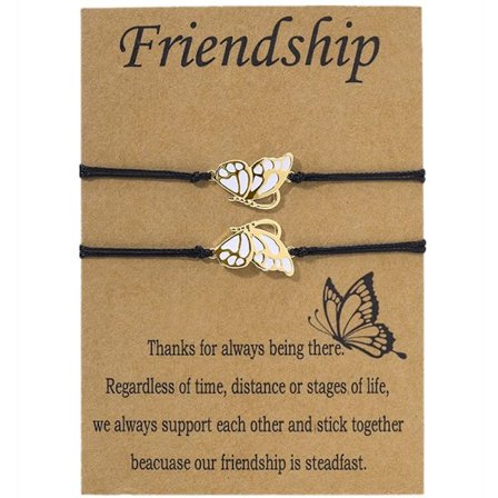 Bästa vänner vänskapsarmband för 2 flickor, långdistansmatta