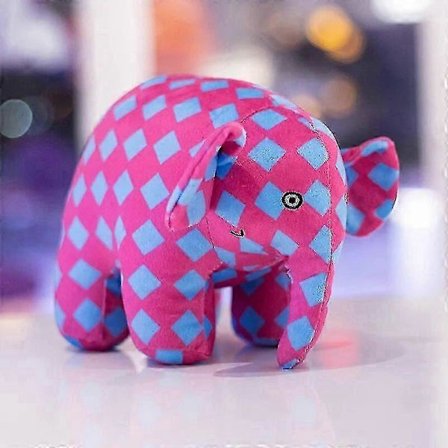 30cm Kawaii Anime Elmer Elefant Figur Plysjdukke Søt Tegneserie Rutete Elefant Emma Plysjleketøy Barn Gave Julegave Banmo [DB] lilla