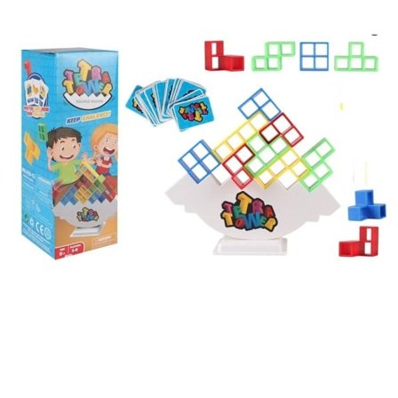 48 bitar Tetra Tower Roligt Balans Stabling Bygga block Bräde spel