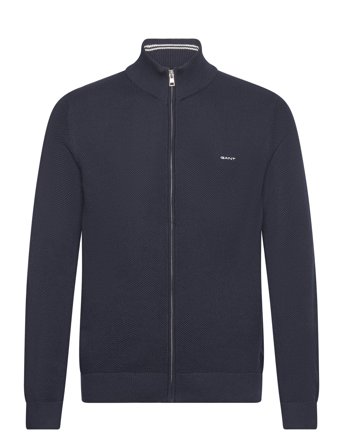 GANT | Cotton Pique Zip Cardigan | XXL