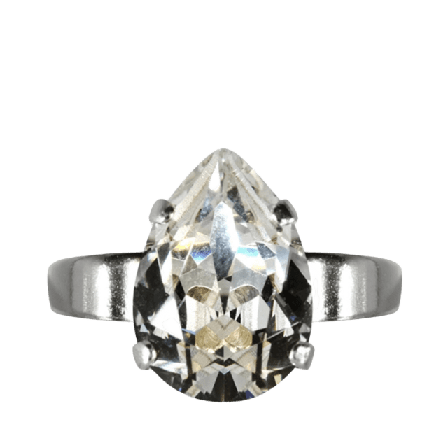 Caroline Svedbom Mini Drop Ring Crystal Ringar Dam Silver ONESIZE