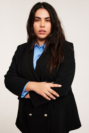 Kappahl | Dubbelknäppt kavaj Svart 2XL | Svart