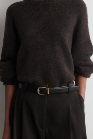 COS Homme Ceinture Réversible En Cuir in Rouge