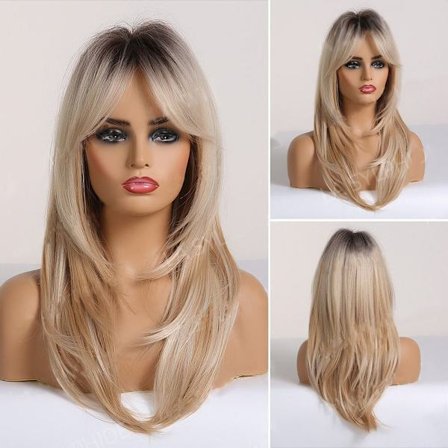 Blond peruk för kvinnor 1 1