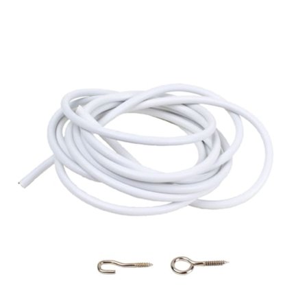 Kirsch Gardinspiral med krok och ögla, 5 m Gardiner Vit ONESIZE