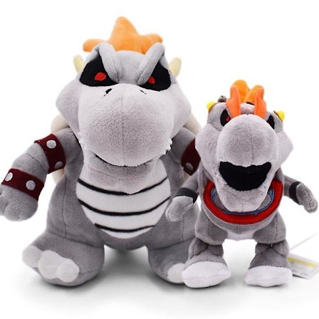 Super Mario Bros. Dry Bowser Bones Koopa Plys Doll Animal Stuffed