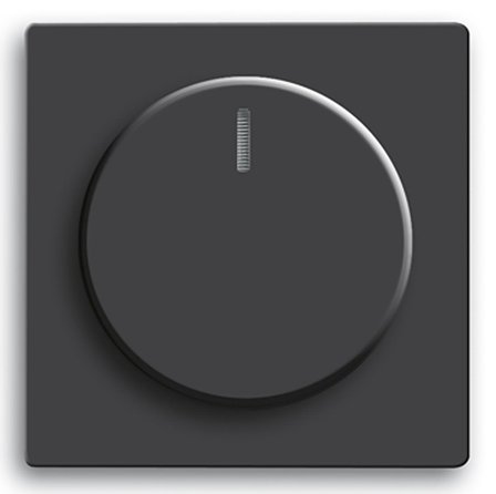 ABB Future Linear 6540-885-102 Senterplate knott, matt svart, Strømbrytere & vegguttak