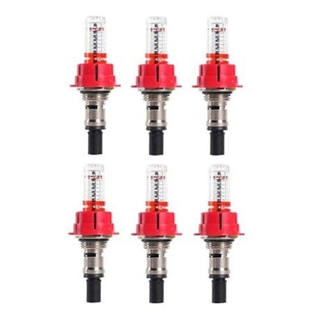 6 stk. flowmåler til gulvvarmefordeler, visuel flowovervågningsregulator, kompatibel med gulvvarme