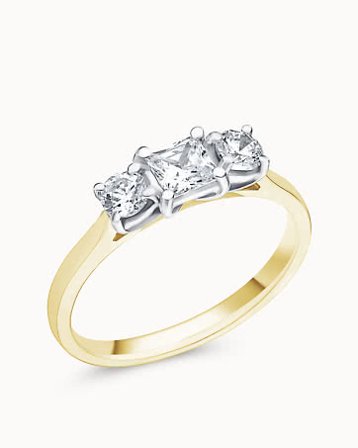 Trestensring Elizabeth 18K Gult Gull - Forlovelsesringer & Gifteringer hos Vanbruun